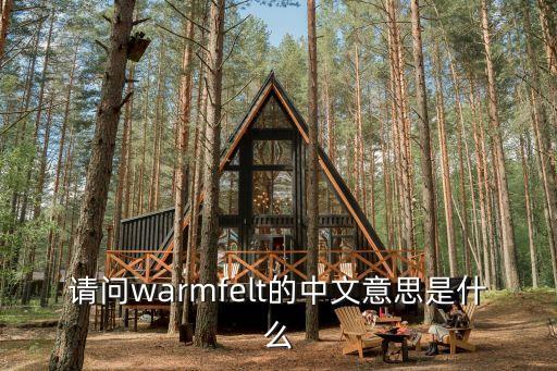 warmful，請(qǐng)問(wèn)warmfelt的中文意思是什么