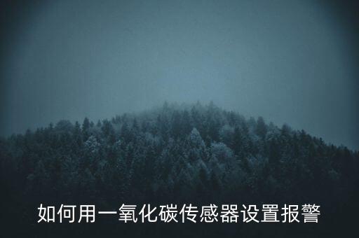 CO傳感器，如何用一氧化碳傳感器設(shè)置報警