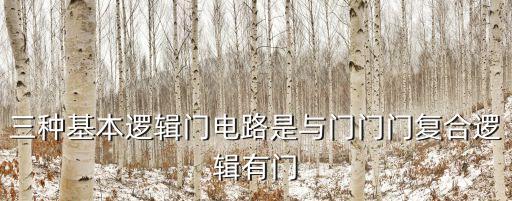 三種基本邏輯門(mén)電路是與門(mén)門(mén)門(mén)復(fù)合邏輯有門(mén)