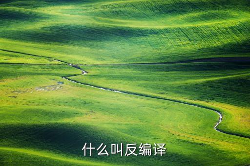 反編譯，什么叫反編譯