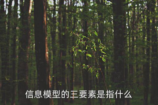 信息模型的三要素是指什么