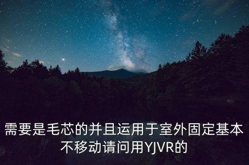 需要是毛芯的并且運用于室外固定基本不移動請問用YJVR的