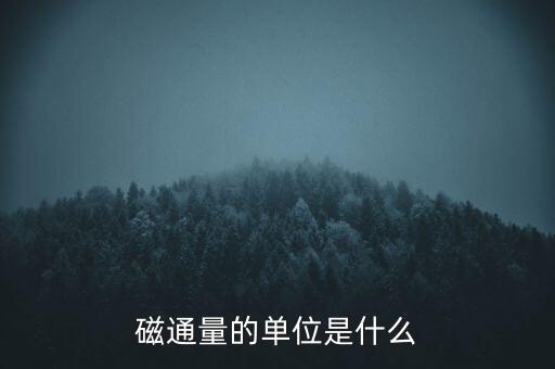 磁通量單位，磁通量的單位是什么
