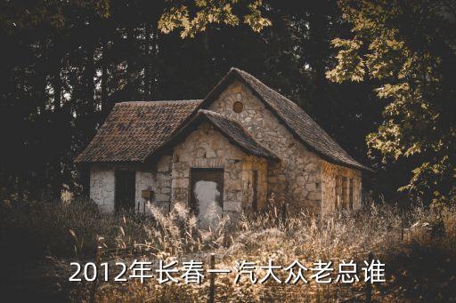 2012年長春一汽大眾老總誰