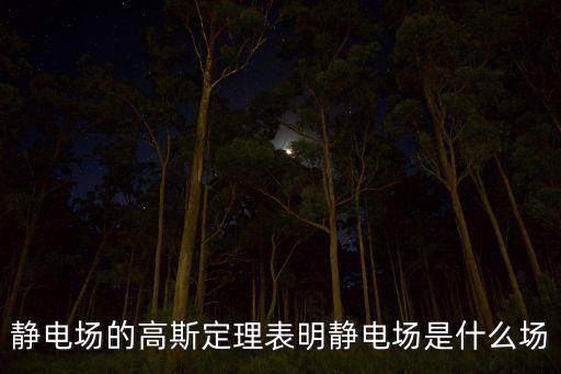 靜電場是什么場，靜電場的高斯定理和環(huán)路定理說明靜電場是個什么場