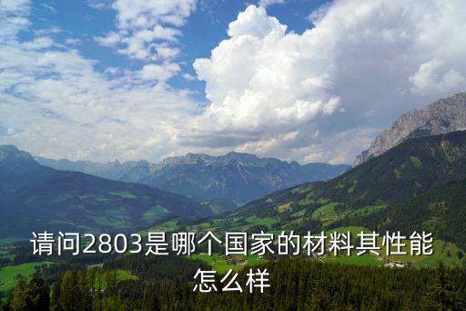 請問2803是哪個國家的材料其性能怎么樣