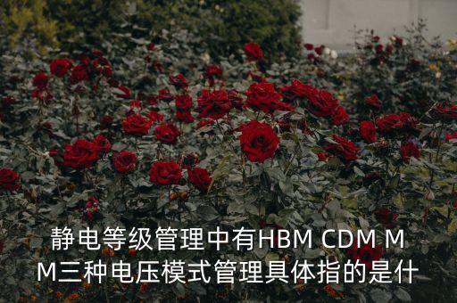 靜電等級管理中有HBM CDM MM三種電壓模式管理具體指的是什