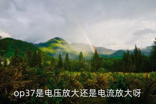 op37是電壓放大還是電流放大呀