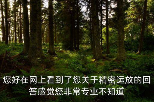 您好在網(wǎng)上看到了您關于精密運放的回答感覺您非常專業(yè)不知道