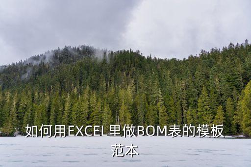 如何用EXCEL里做BOM表的模板范本