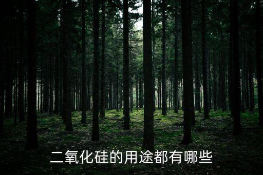 二氧化硅的用途都有哪些