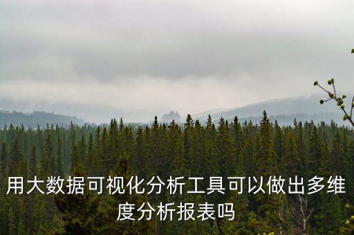 用大數(shù)據(jù)可視化分析工具可以做出多維度分析報(bào)表嗎