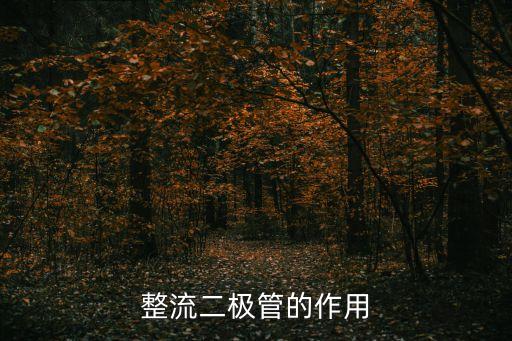 整流二極管的作用