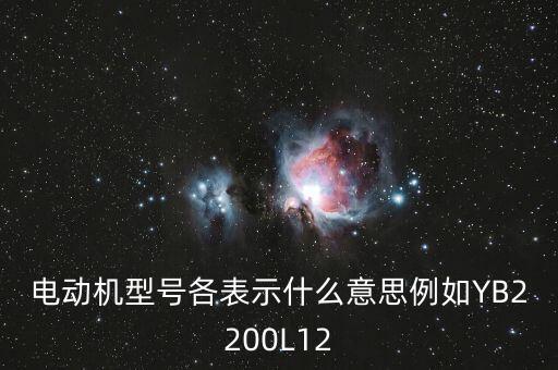 電動機(jī)型號各表示什么意思例如YB2200L12