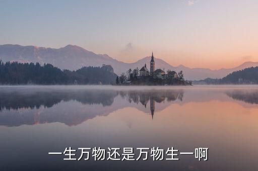 一生萬物，一生萬物還是萬物生一啊