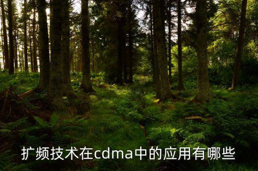 擴(kuò)頻技術(shù)在cdma中的應(yīng)用有哪些