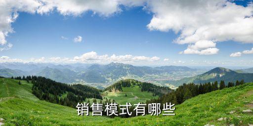 銷售模式有哪些