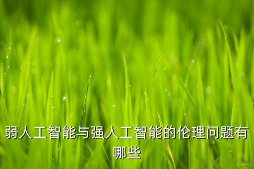 弱人工智能與強人工智能的倫理問題有哪些