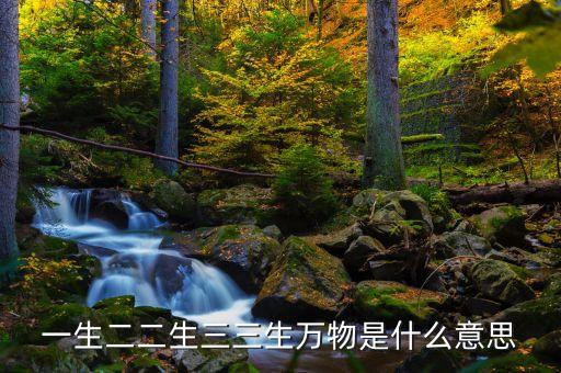 一生二二生三三生萬(wàn)物是什么意思