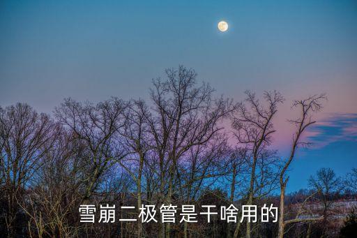 雪崩二極管，雪崩二極管是干啥用的