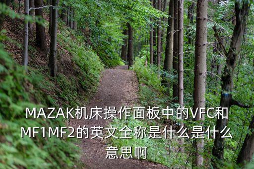 MAZAK機床操作面板中的VFC和MF1MF2的英文全稱是什么是什么意思啊