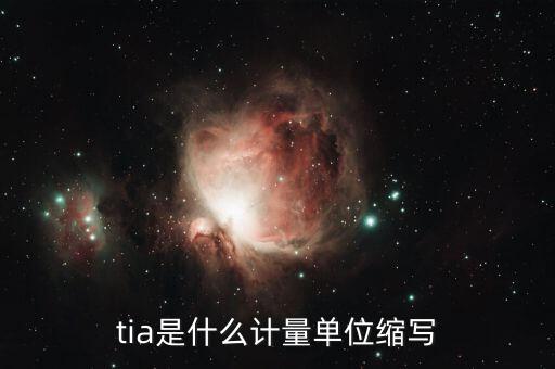 tia是什么計(jì)量單位縮寫