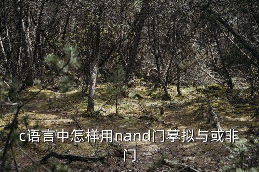nand門，c語(yǔ)言中怎樣用nand門摹擬與或非門