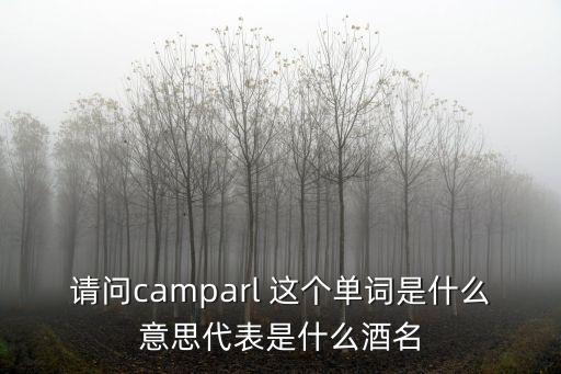 請問camparl 這個單詞是什么意思代表是什么酒名