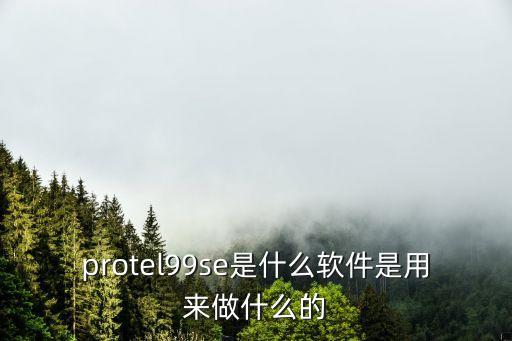 se99se，protel99se是什么軟件是用來做什么的