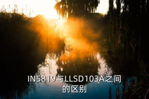 IN5819與LLSD103A之間的區(qū)別