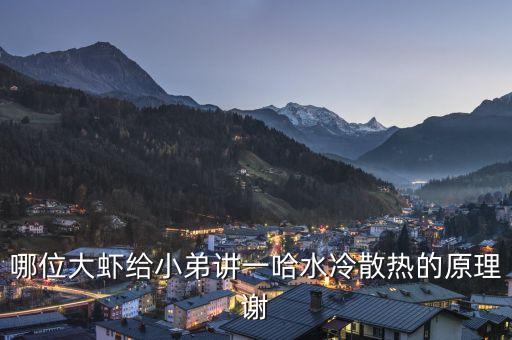 哪位大蝦給小弟講一哈水冷散熱的原理謝