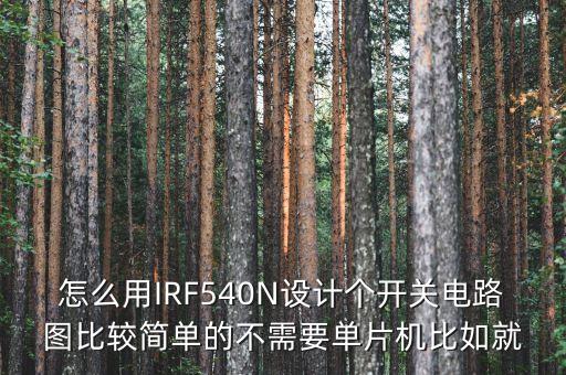 怎么用IRF540N設(shè)計(jì)個(gè)開關(guān)電路圖比較簡單的不需要單片機(jī)比如就
