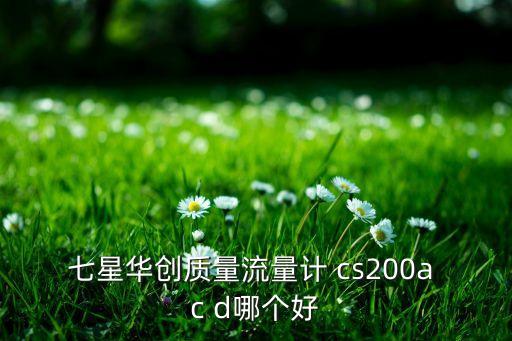 七星華創(chuàng)質量流量計 cs200a c d哪個好