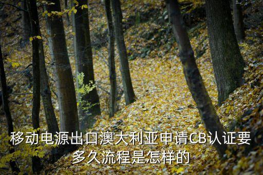 移動電源出口澳大利亞申請CB認(rèn)證要多久流程是怎樣的