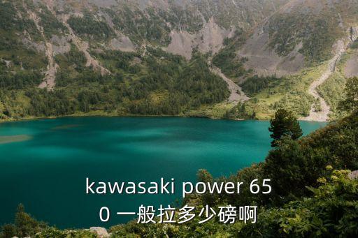 kawasaki power 650 一般拉多少磅啊