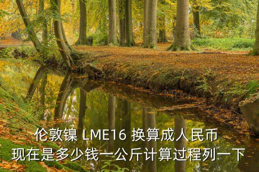 倫敦鎳 LME16 換算成人民幣 現(xiàn)在是多少錢一公斤計(jì)算過程列一下