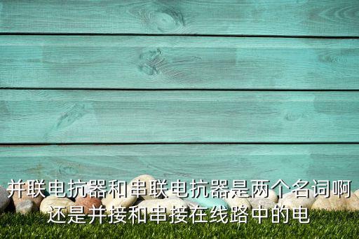 并聯(lián)電抗器和串聯(lián)電抗器是兩個(gè)名詞啊還是并接和串接在線路中的電