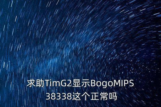求助TimG2顯示BogoMIPS 38338這個正常嗎