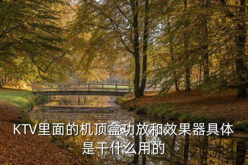 KTV里面的機(jī)頂盒功放和效果器具體是干什么用的