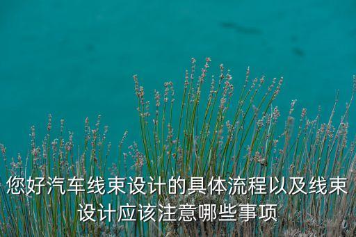 您好汽車線束設(shè)計(jì)的具體流程以及線束設(shè)計(jì)應(yīng)該注意哪些事項(xiàng)