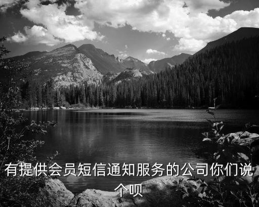 有提供會員短信通知服務(wù)的公司你們說個唄