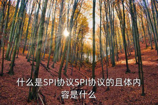 什么是SPI協(xié)議SPI協(xié)議的且體內(nèi)容是什么