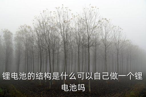 鋰電池的結構是什么可以自己做一個鋰電池嗎