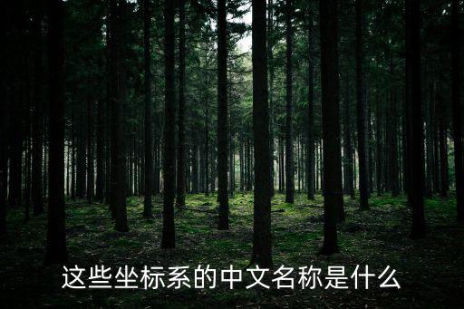 東北天坐標系，這些坐標系的中文名稱是什么