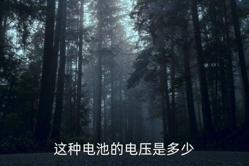這種電池的電壓是多少