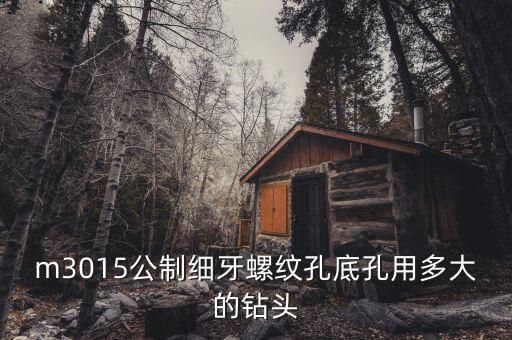 m3015公制細牙螺紋孔底孔用多大的鉆頭