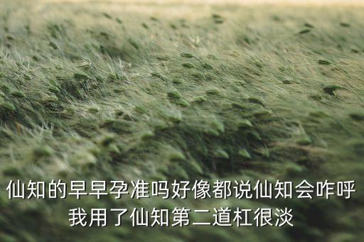 仙知的早早孕準(zhǔn)嗎好像都說(shuō)仙知會(huì)咋呼我用了仙知第二道杠很淡