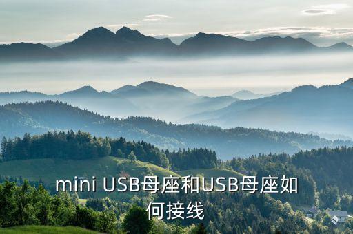 mini USB母座和USB母座如何接線