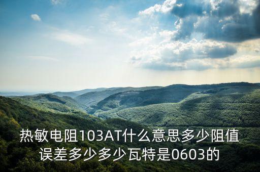 熱敏電阻103AT什么意思多少阻值誤差多少多少瓦特是0603的