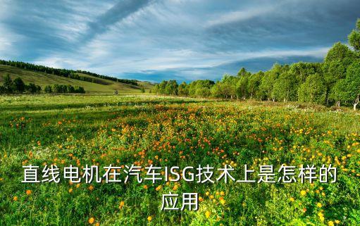 isg電機(jī)，ISG電機(jī)的工作原理